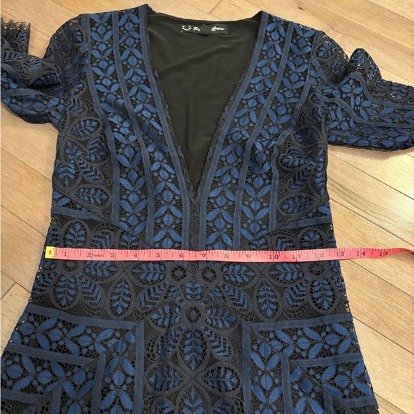 For Love & Lemons Black and Blue Lace Cutout Mini Dress XS/P - Picture 9 of 11